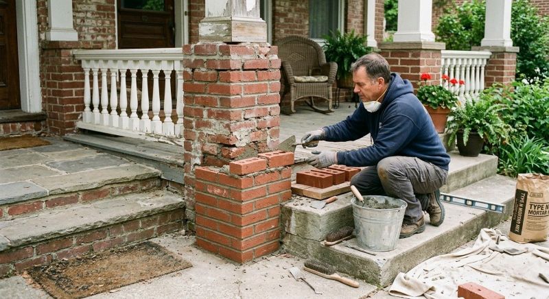 Front Porch Masonry Repair Service